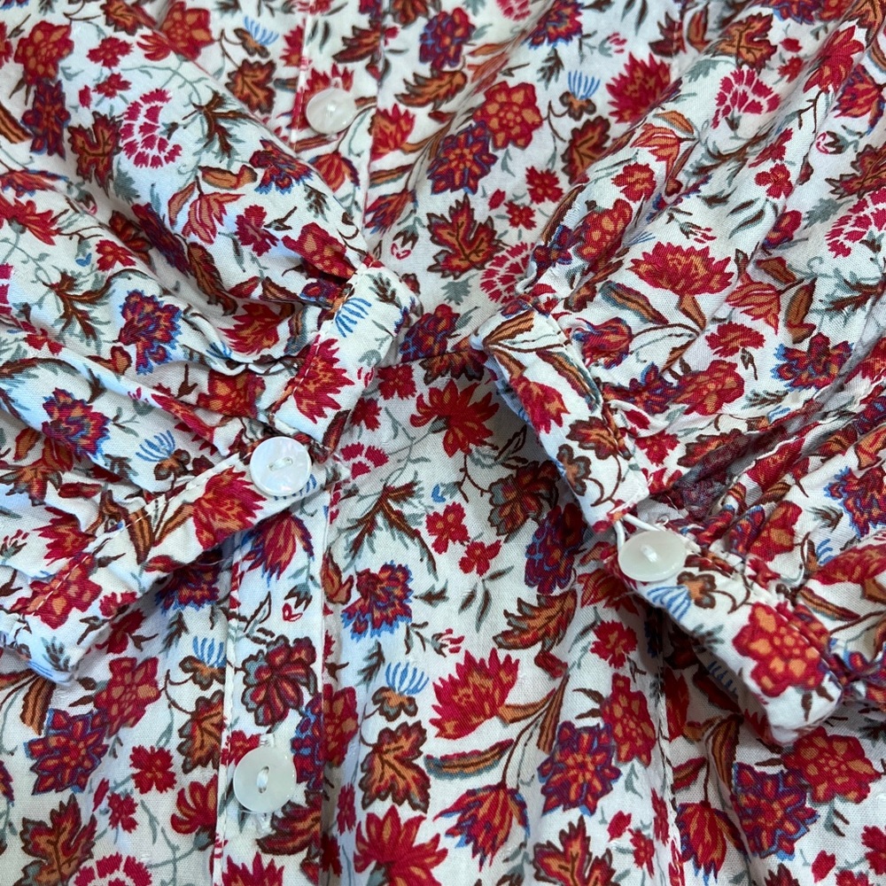 Universal Thread Floral Button Front Long Sleeve … - image 5